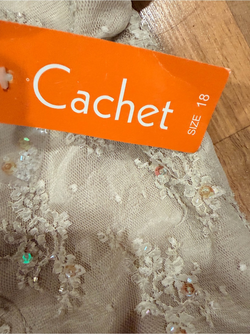 Cachet Lace Bodice maxiDress in Light Taupe - Picture 5 of 7